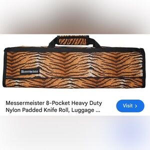 MESSERMEISTER 8 Pocket Heavy Duty Nylon Padded Knife Travel Roll Bag Orig $60